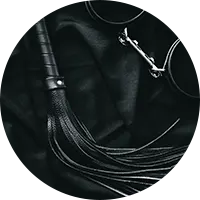 Le fouet court en cuir souple et elegant