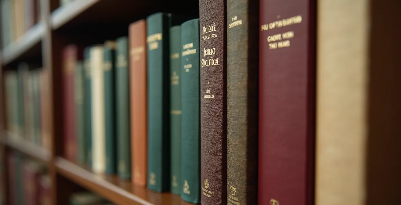 Étagère moderne avec rangée de livres sur la psychologie et les relations de couple dans un intérieur épuré