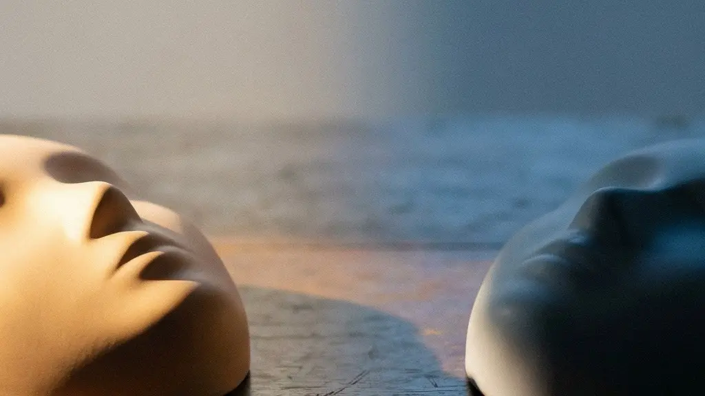 Composition d’objets neutres à moitié dans l’ombre et à moitié dans la lumière, symbolisant l’intégration de l’ombre et des désirs tabous.