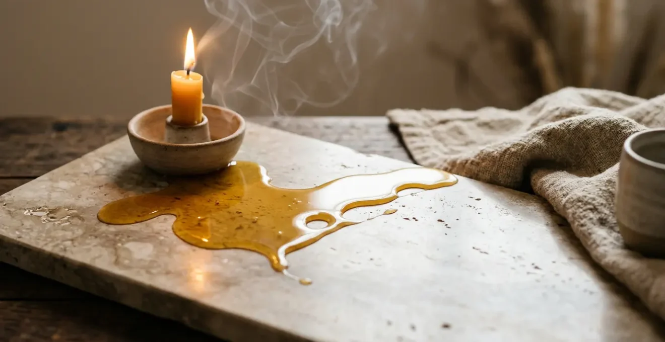 Moment de détente sensorielle avec lumière tamisée et textures naturelles pour massage sensuel