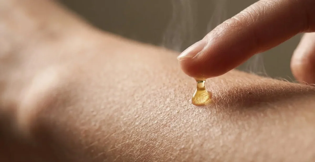 Geste de vérification de température sur la peau pour un massage en toute sécurité