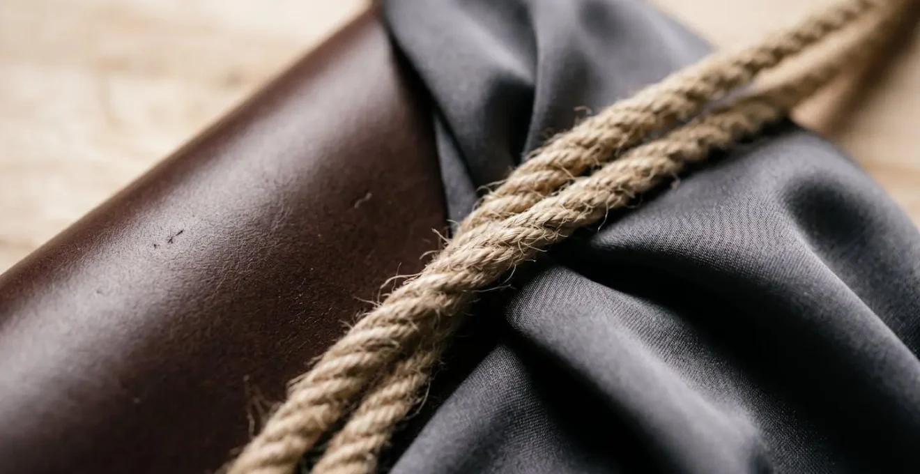 Exploration macro des textures contrastées de différents matériaux utilisés en bondage